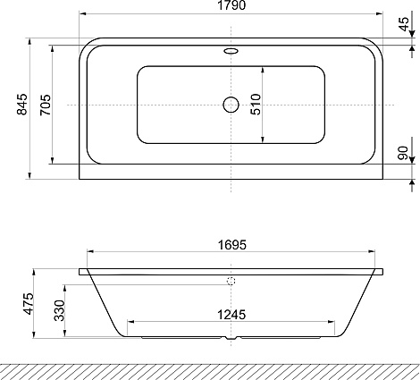 Акриловая ванна Excellent Arana 180x85 WAEX.ARA180WH
