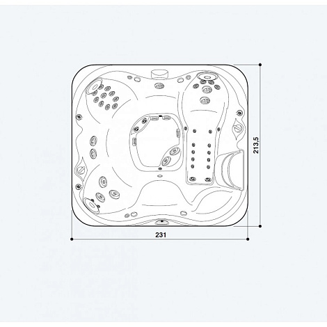 Мини-бассейн Jacuzzi SPA J355 231х213 9445-14485 Opal