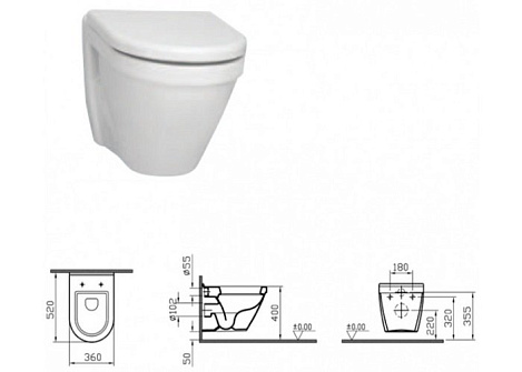 Комплект унитаз Vitra S50 9003B003-7200 с инсталляцией