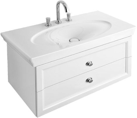 Тумба с раковиной Villeroy&Boch La Belle A58410DJ+612411R1, бриллиантовый белый