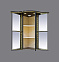 Шкаф зеркальный Misty Olimpia LUX Л-Олл02060-023УгП, черный с патиной прав.