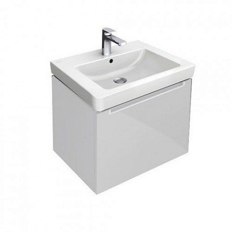 Тумба с раковиной Villeroy&Boch SUBWAY 2.0 A68800DH+7113FA01, белый глянец