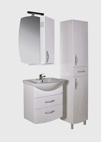 Комплект мебели ASB Mebel Грета 60 9935K белый (Тумба+раковина+зеркало)