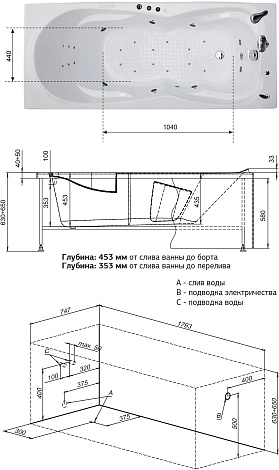 Акриловая ванна Aquanet Viola 180x75 242744