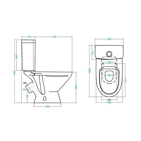 Унитаз Santek Лига 1WH301855