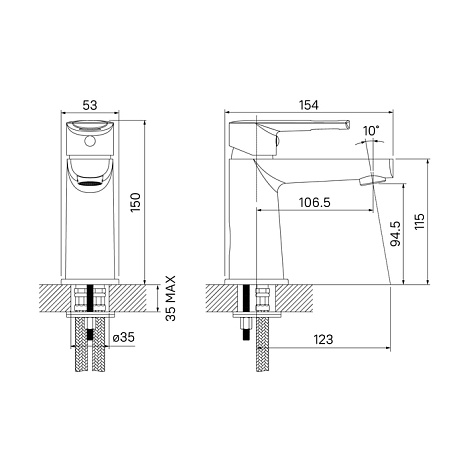 Смеситель для раковины IDDIS Runo RUNSB00i01