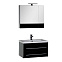 Комплект мебели Aquanet Верона NEW 75 (231033) черный (Тумба+раковина+зеркало)