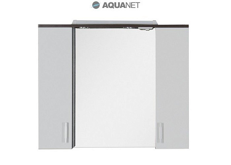 Шкаф-зеркало Aquanet Тиана 90 (172399) белое/венге