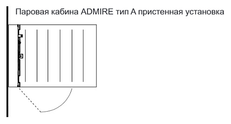 Душевая кабина AM.PM Admire W1AC-140L100AEW с турецкой баней