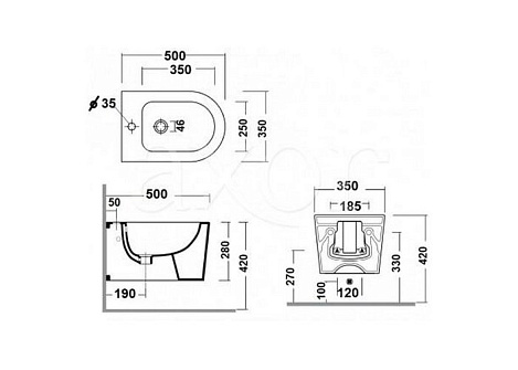Биде подвесное Area Form 22310101