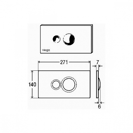 Смывная клавиша Viega Visign for Style 10 596347