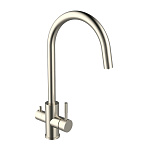 Смеситель для кухни Agger Zest A0700733 с каналом питьевой воды, никель