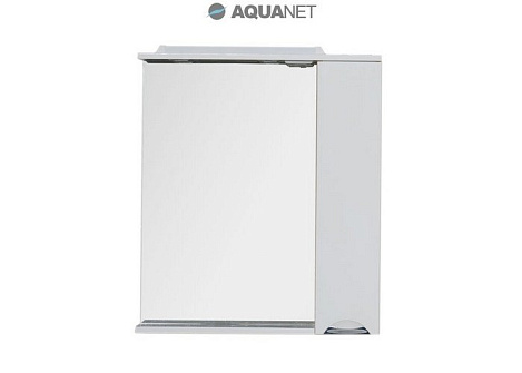 Шкаф-зеркало Aquanet Гретта 75 (173986) белое/светлый дуб
