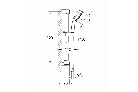 Душевой гарнитур GROHE New Tempesta Cosmopolitan 100 27929002