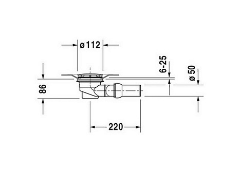 Слив для душевого поддона Duravit 790263000001000