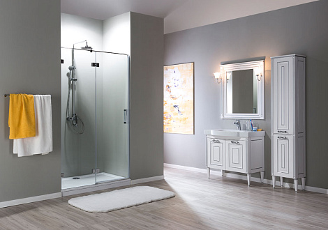 Зеркало Aquanet Паола 90 (181769), Белый/серебро