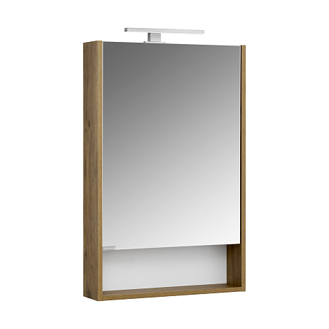 Шкаф зеркальный Aquaton Сканди 1A252102SDZ90 55 см белый/дуб рустикальный