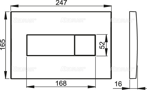 Клавиша смыва Alcadrain Basic M375 золото