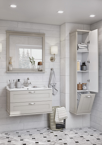 Тумба под раковину Aquaton Леон 80 (1A186301LBPS0) дуб белый