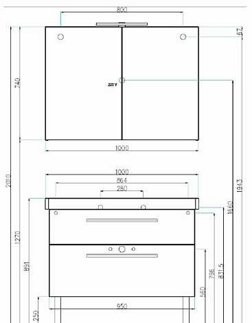 Тумба под раковину Villeroy&Boch 2DAY2 A99500E4 белая
