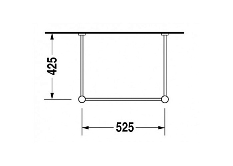 Консоль для раковины Duravit Vero 0030631000