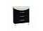 Комплект мебели Aquaton Ария 80 Н (1A141301AA950) чёрный глянец (Тумба+раковина+зеркало)