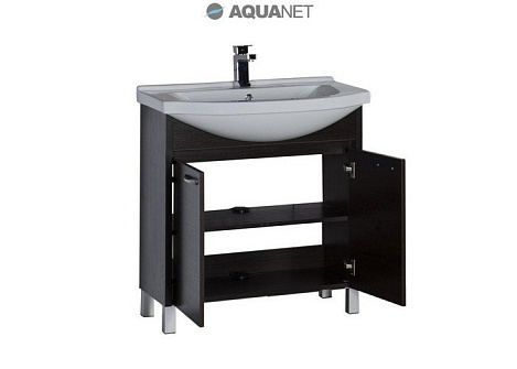 Тумба с раковиной Aquanet Донна 80 (168942+168864) венге