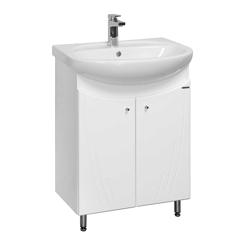 Комплект мебели Aquaton Минима Н 65 R (1A104201MN010) белый (Тумба+раковина+зеркало)