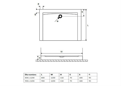 Душевой поддон Excellent Forma Compact 120x90 BREX.FOR128WHC