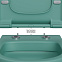Подвесной унитаз Berges Ego XL Rimless 082141 с крышкой-сиденьем, матовый темно-зеленый