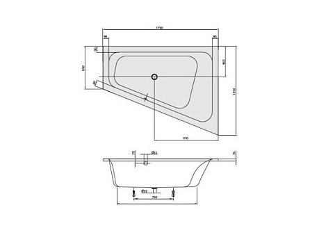 Акриловая ванна Villeroy&Boch Loop & Friends 175x135 DX UBA175LFS9REV-01 правая