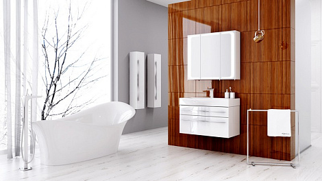 Шкаф-зеркало AQWELLA 5 STARS Milan 100 (Mil.04.10), белый