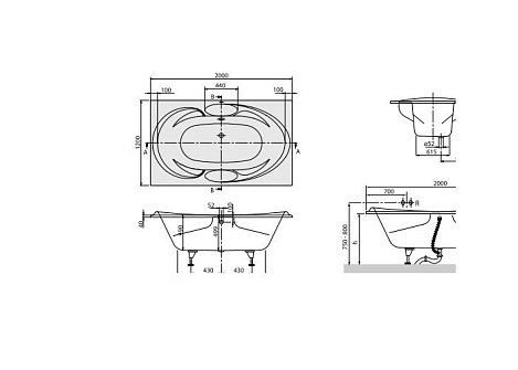 Акриловая ванна Villeroy&Boch Colorado 200x120 UBA200COL2V-01