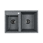 Кухонная мойка Aquaton Делия 78 DBL 2 1A723132DE230 серый