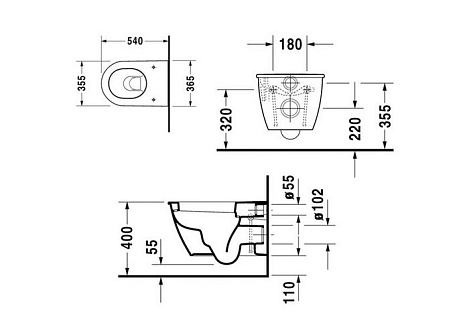 Подвесной унитаз Duravit Darling New 2545090000