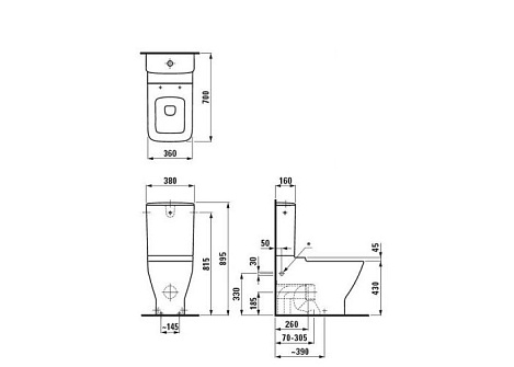 Бачок для унитаза Laufen Palace 8.2870.3.000.291.1
