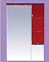 Шкаф зеркальный Misty Петра П-Пет04065-041СвП, красная эмаль прав.