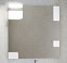 Комплект мебели Smile Санторини 80 Z0000009926, белый/серый (Тумба+раковина+зеркало+светильник)