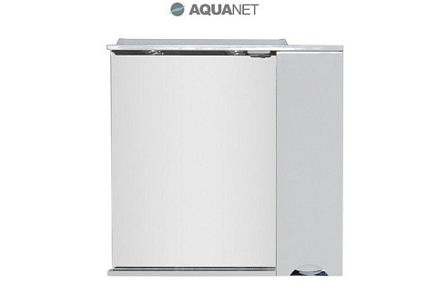 Шкаф-зеркало Aquanet Гретта 90 (173987) белое/светлый дуб