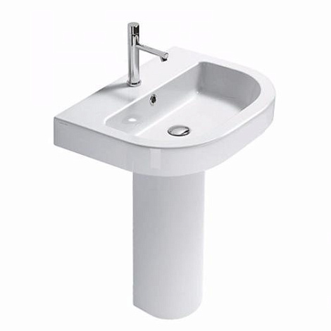 Раковина с пьедесталом Duravit Happy D 0417650000+0863860000
