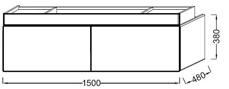 Тумба под раковину Jacob Delafon Terrace 150 EB1189-G1C, белый