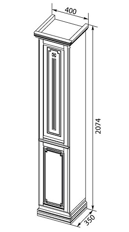 Шкаф-пенал Aquanet Фредерика 40 (175755) белый