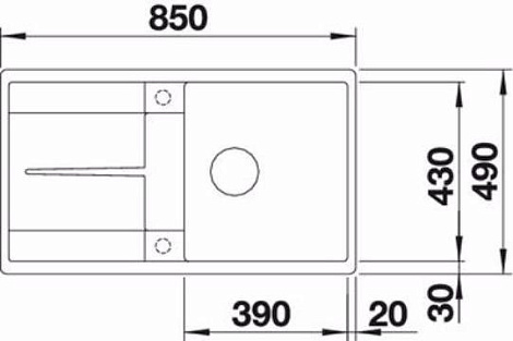 Кухонная мойка Blanco METRA 5 S-F SILGRANIT PuraDur 519100, жасмин