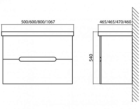 Тумба под раковину Belbagno LUXURY-600 LUXURY-600-2C-SO-TL