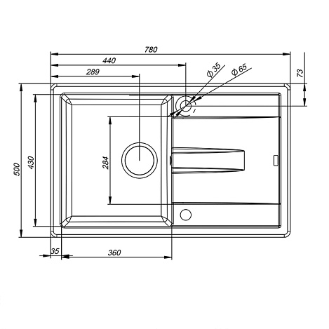Кухонная мойка IDDIS Vane V11B781i87, черная