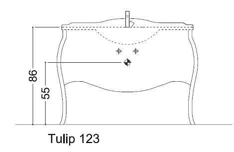 Тумба под раковину Cezares TULIP 123 TULIP123.01