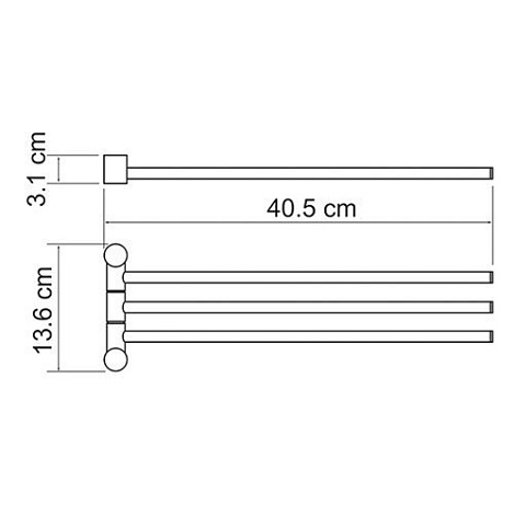 Держатель полотенец WasserKRAFT Exter K-1533