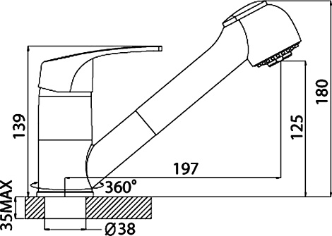 Смеситель для кухни Rossinka D40-25