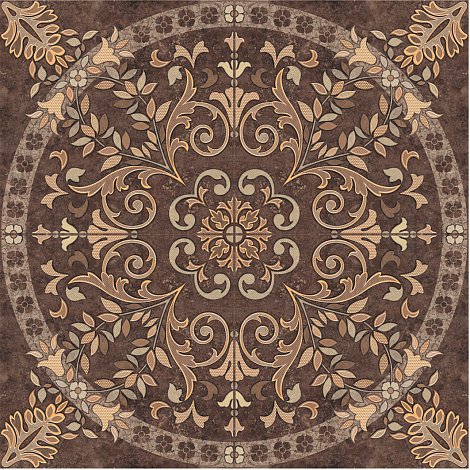 Панно для стены Cersanit Pompei 84x84 PY6R114, коричневый