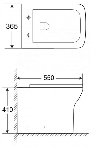 Унитаз приставной BelBagno ROMANO BB248CBR